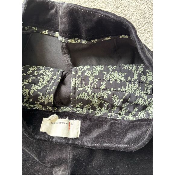 NWOT Anthropologie Velvet Flare Pants, black $150 Sz2, G12 - Picture 10 of 11